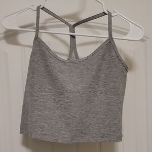 Beyond Yoga Women's Spacedye Slim Racerback Cropped Tank In Heather Gray